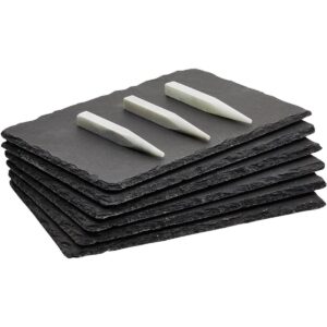 Minitablas de pizarra para servir quesos. Charolas de