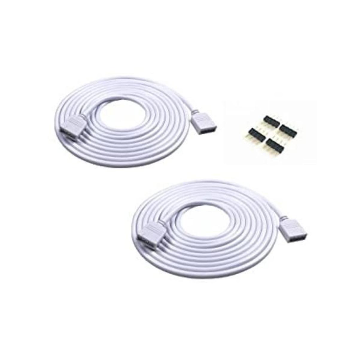 Cable de extensión de 16.4 pies de 4 colores RGB tira de