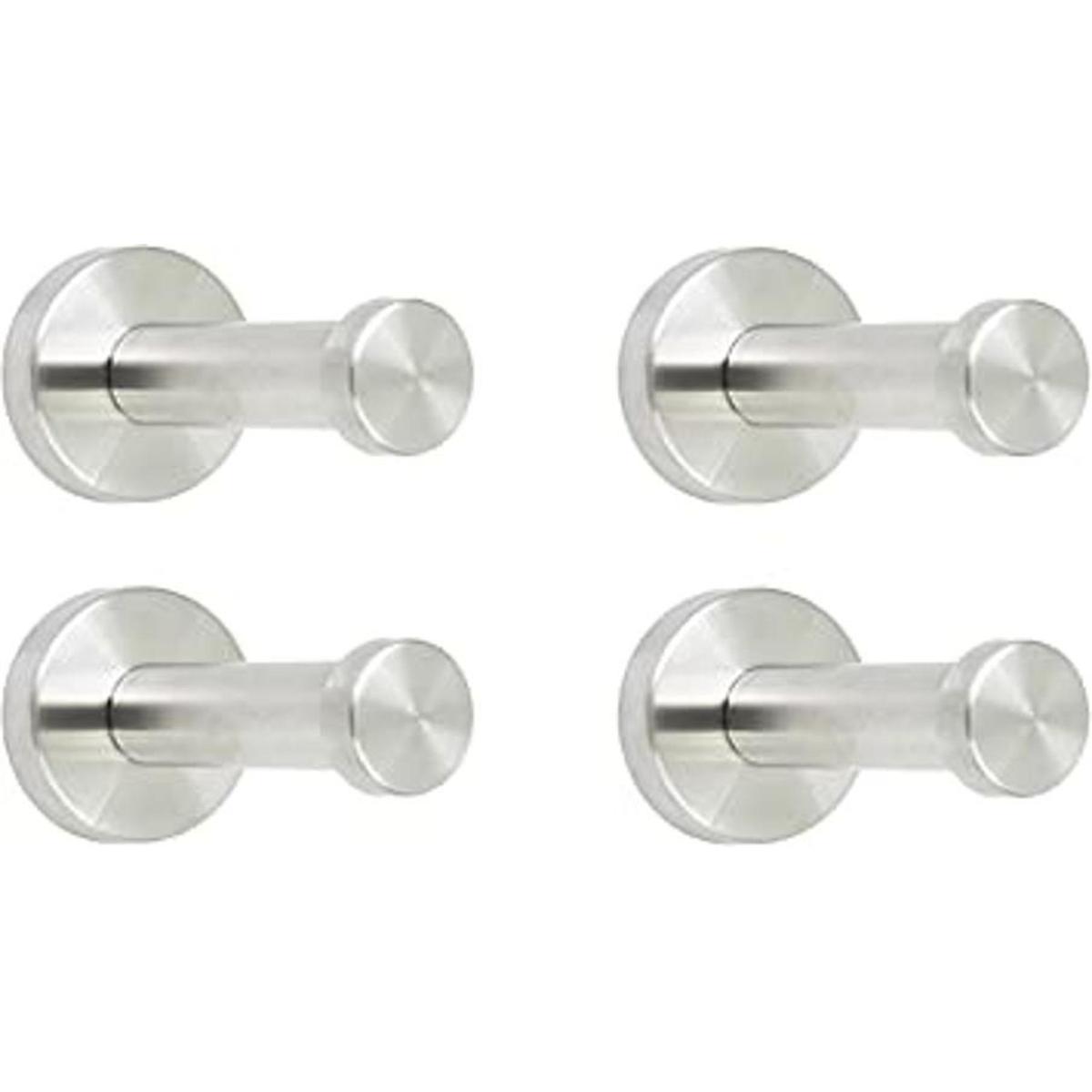 NELXULAS Ganchos cortos de acero inoxidable cepillado para