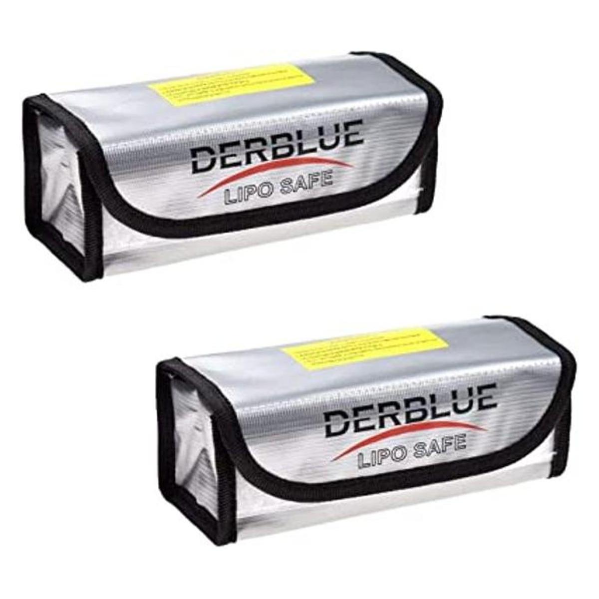 DerBlue 2 bolsas de seguridad para baterías Lipo a prueba
