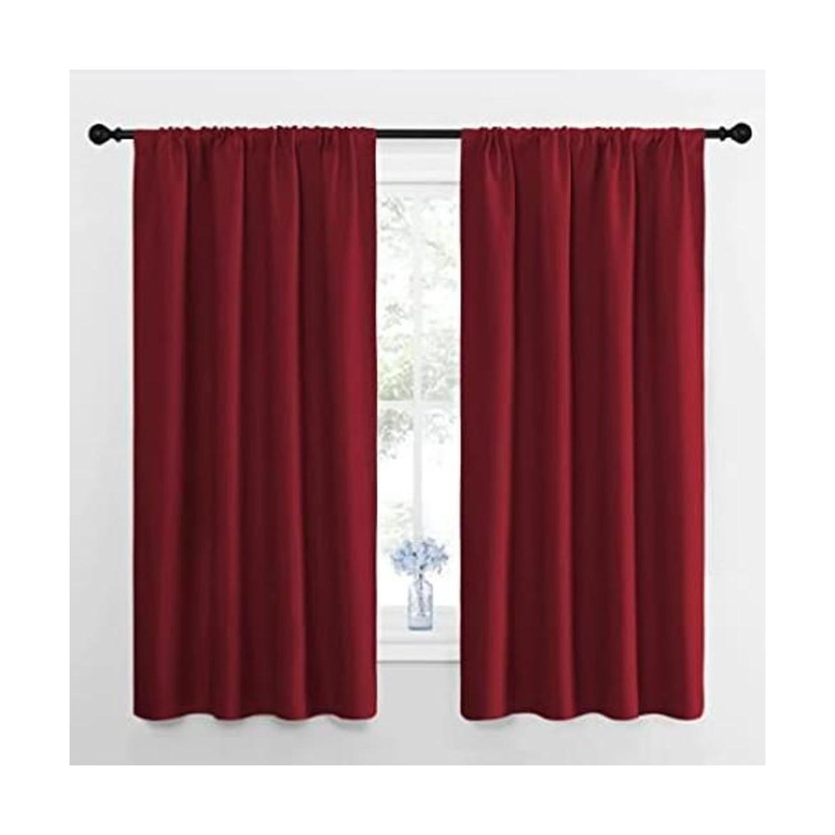 NICETOWN Cortinas opacas con bolsillo para barra 42