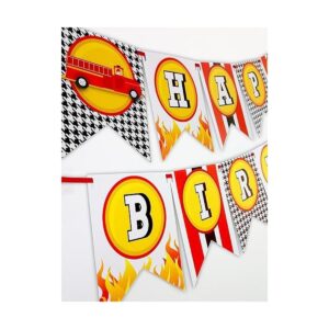 Bombero fiesta feliz cumpleaños Banner_1