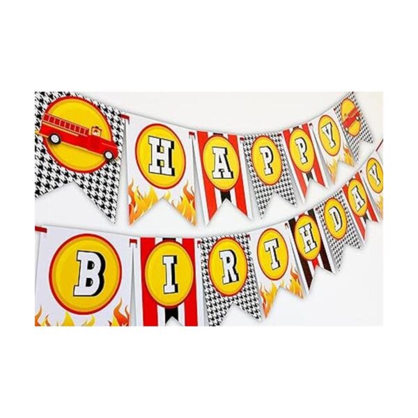 Bombero fiesta feliz cumpleaños Banner_2