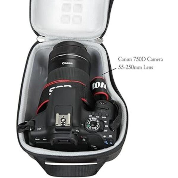 Estuche de viaje duro para Canon EOS T7 T8i 2000D 80D 70D