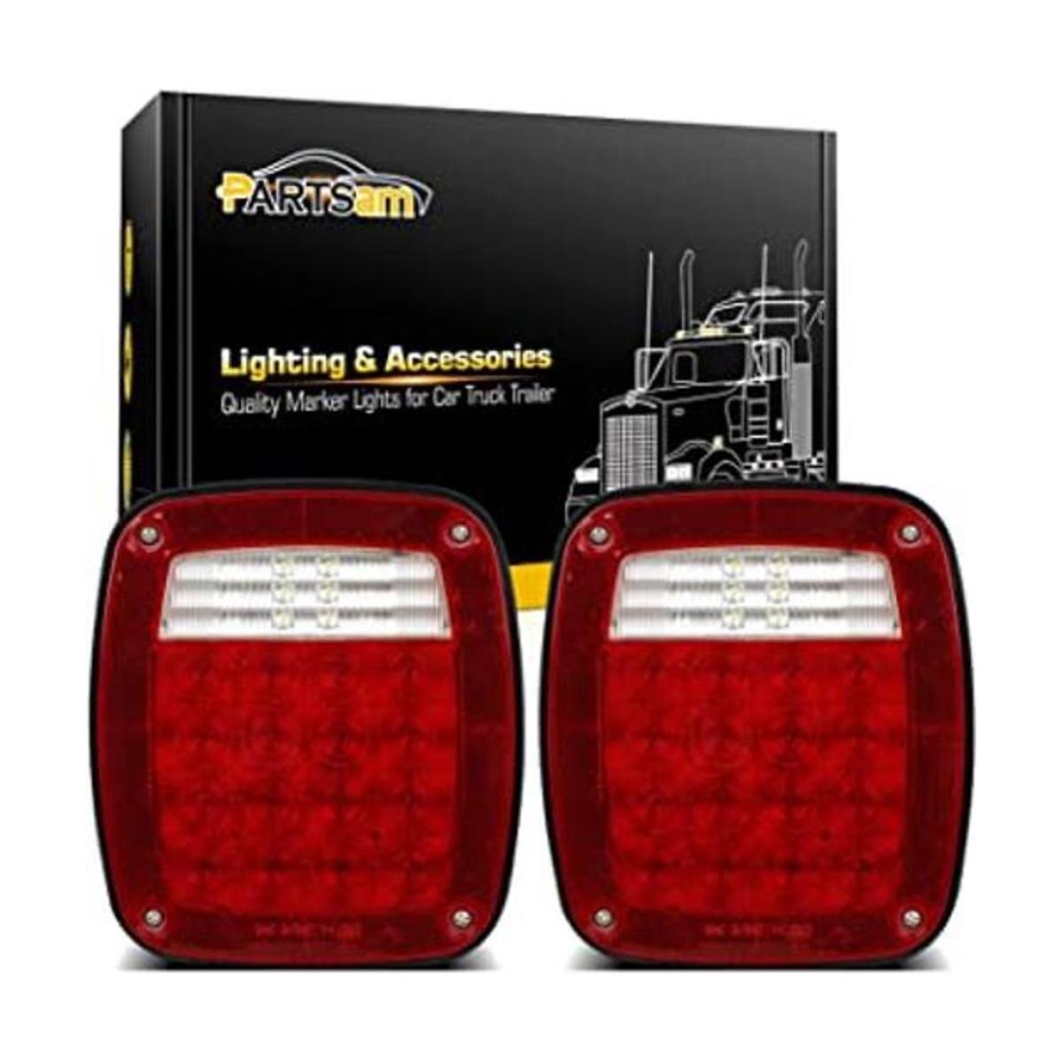 Partsam Par de 38 luces LED universales de freno trasero