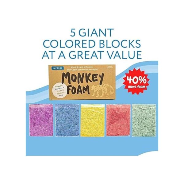 Monkey Foam 5 bloques gigantes en 5 grandes colores_2