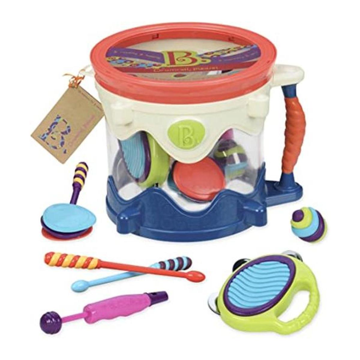 B. toys Drumroll Please Kit de batería de juguete de 7