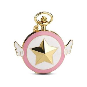 Sakura Star Wings Reloj de bolsillo de cuarzo para mujer_1