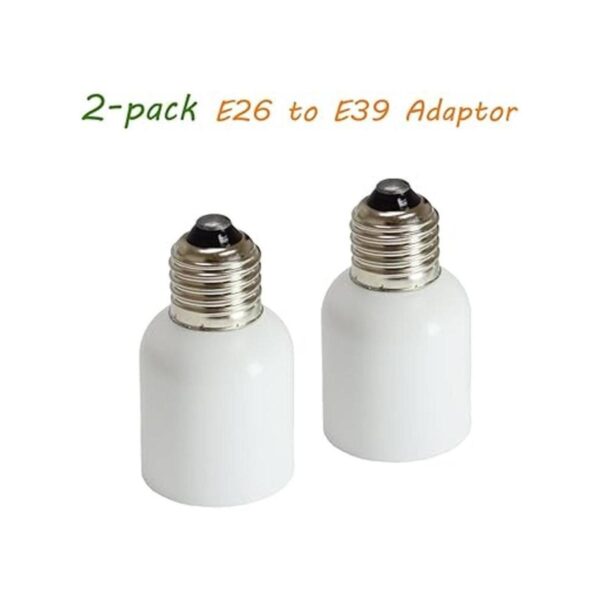 Paquete de 2 adaptadores E26 a E39 ampliar el enchufe E26_2