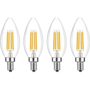 Lamsky Bombilla LED de base E14 con forma de vela de