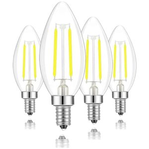 Lamsky Bombilla LED E14 con forma de vela de filamento