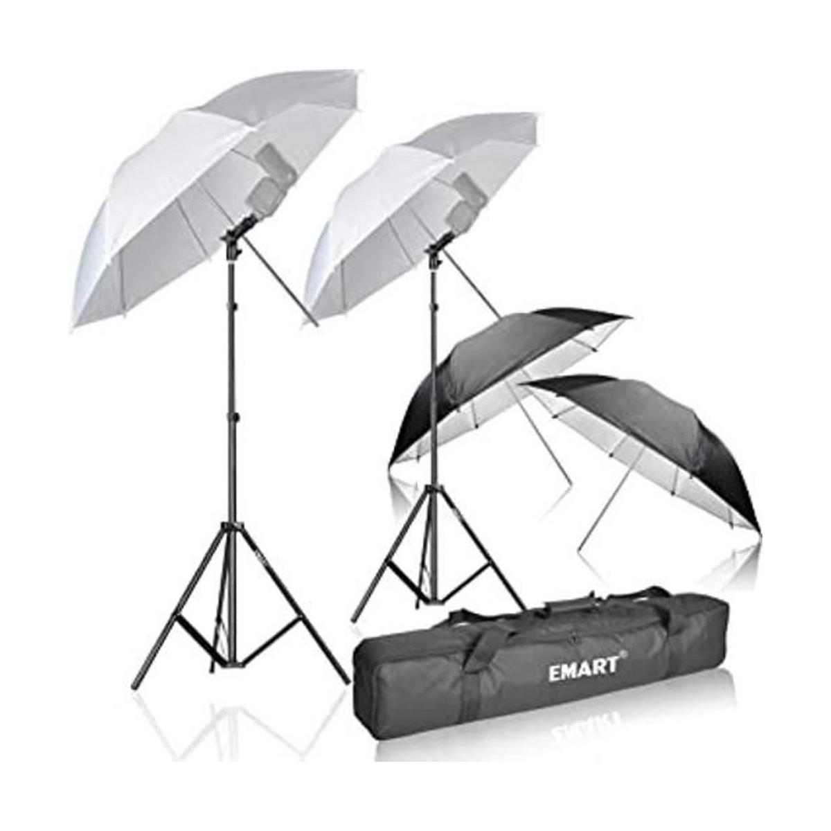 Emart Photo Studio Juego de paraguas con luz de flash