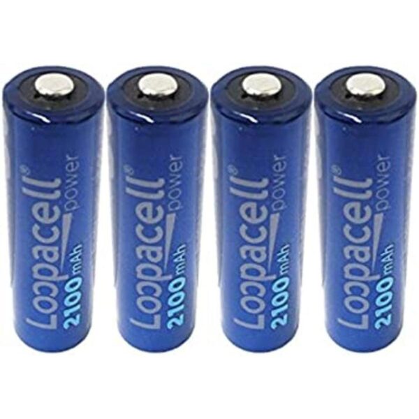 4 loopacell AA Baterías recargables precharged NiMH 2100 mAh_1