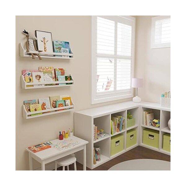 Conjunto de 3 estanterías de pared resistentes de madera