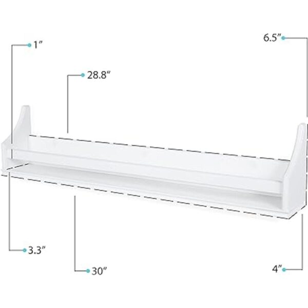 Conjunto de 3 estanterías de pared resistentes de madera