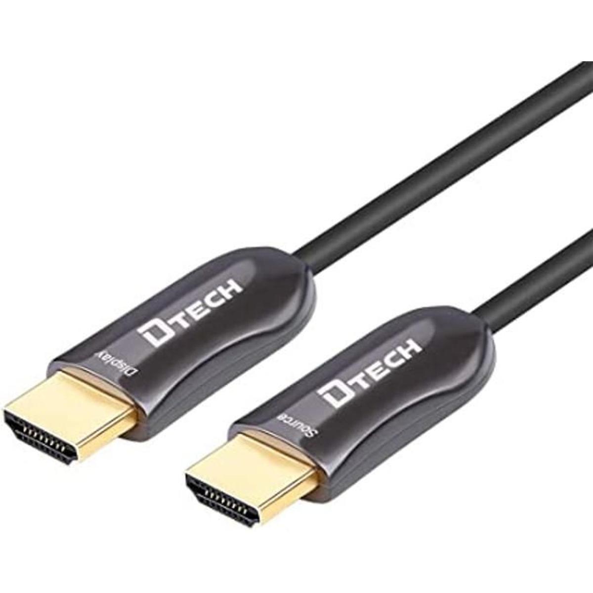 DTECH Cable HDMI 2.0 ultra delgado de fibra óptica de 150