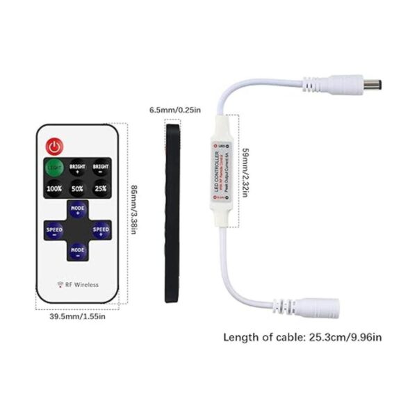 RGBZONE paquete de 2 controles remotos RF mini para luces_2