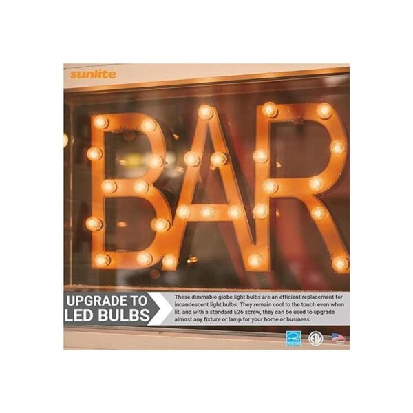 Sunlite Bombilla LED G16 Globe de 5 W equivalente a 40