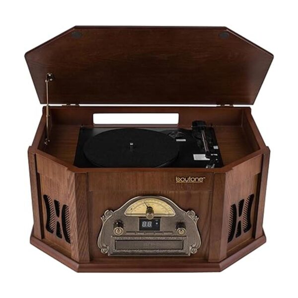 Boytone BT25MB Sistema estéreo de tocadiscos clásico de_4