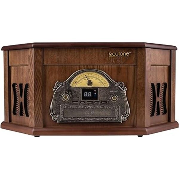 Boytone BT25MB Sistema estéreo de tocadiscos clásico de_3