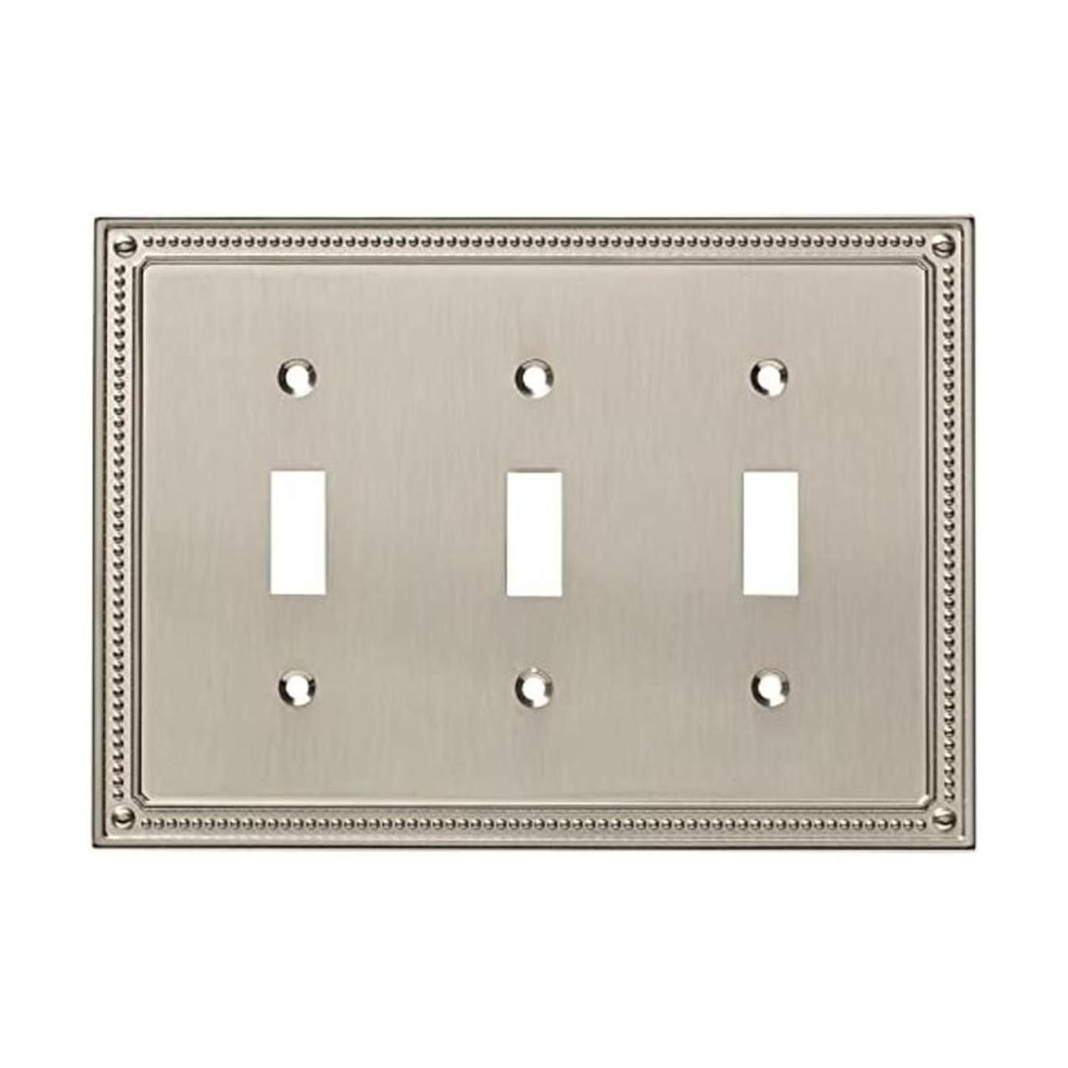 Franklin Brass Placa protectora de apagador triple