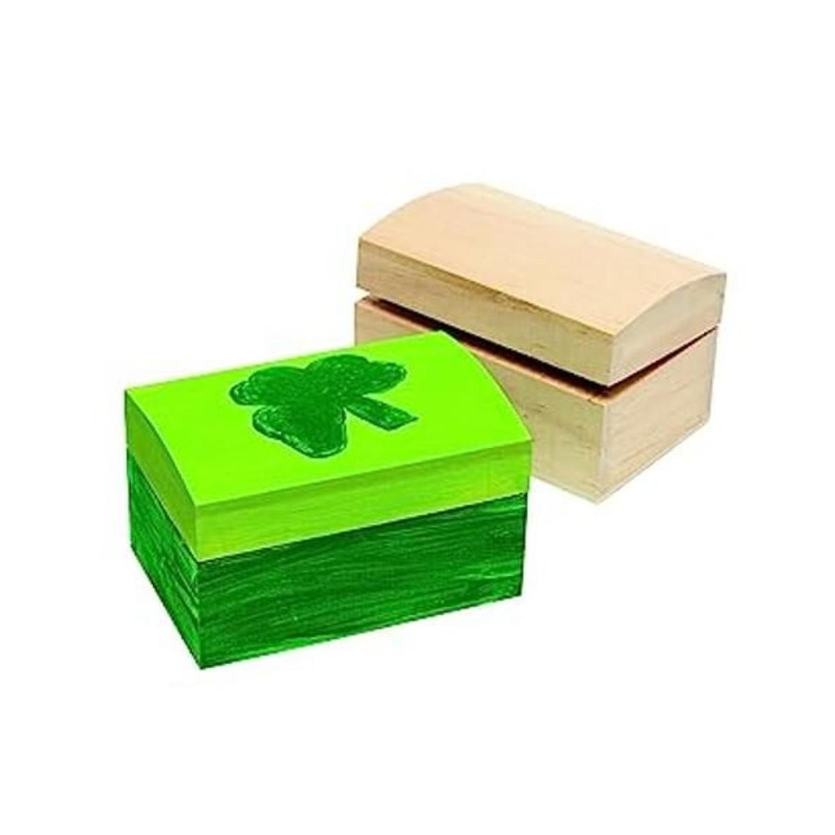 Colorations Caja de madera para tesoro juego de 12