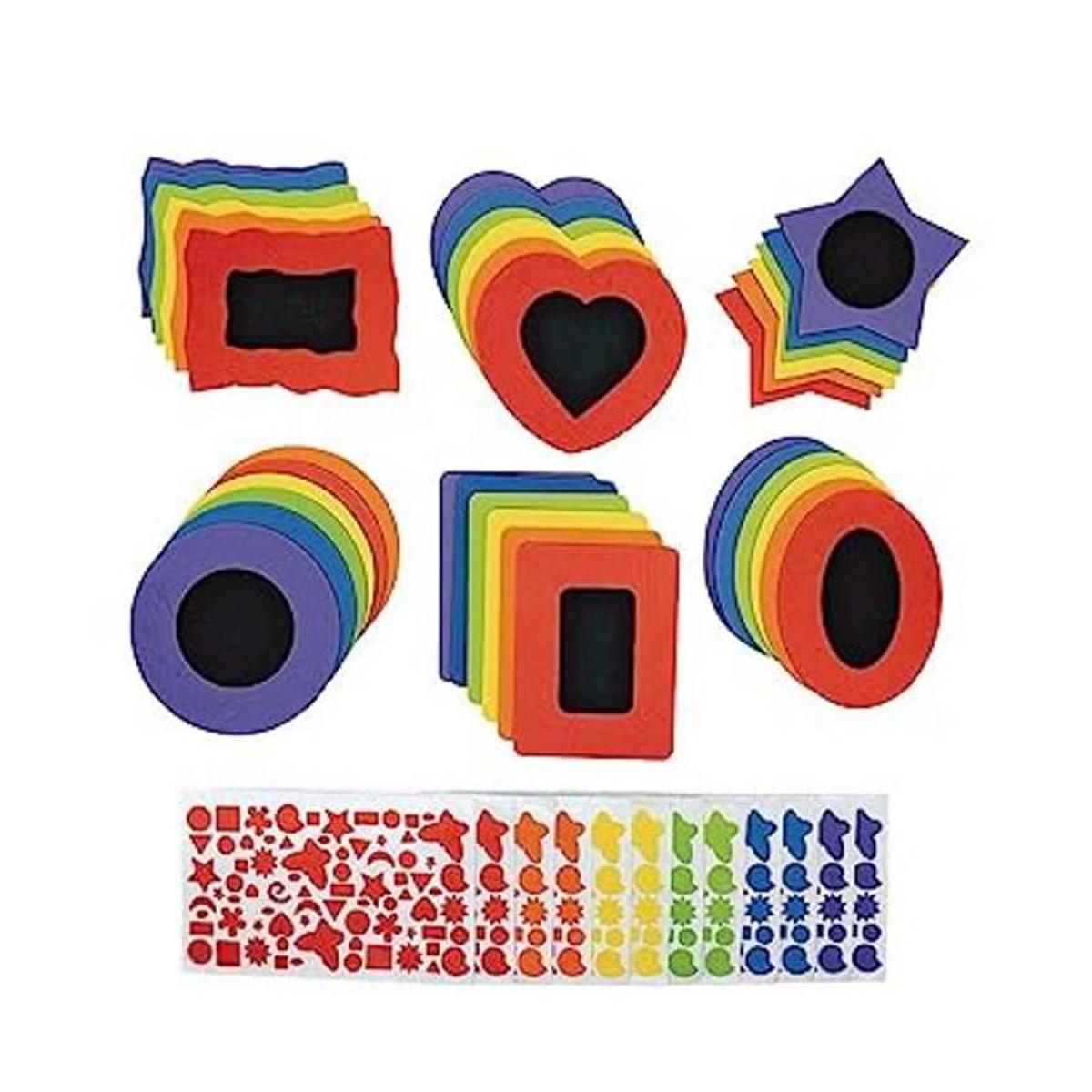 Colorations NoGlue NoMess Fun Foam Frames set de 36