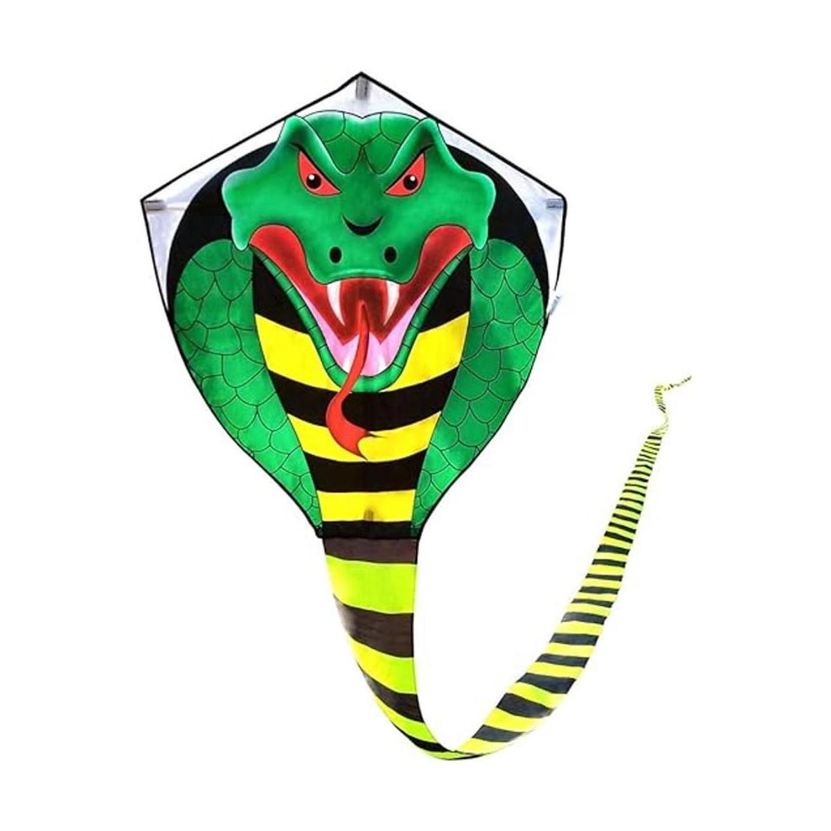 Cometa de cobra grande para adultos y niños con cola súper