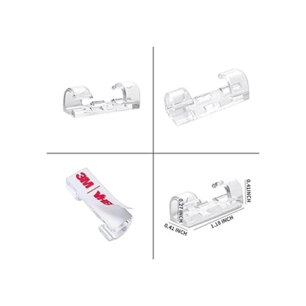 Organizador de clips de cables autoadhesivos para gestión