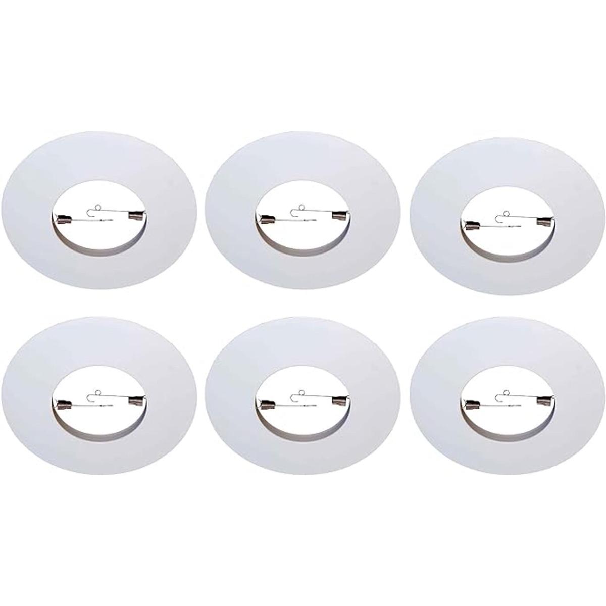 Paquete de 6 anillos de metal abierto para luz empotrada