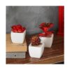 MyGift Surtido de plantas suculentas rojas artificiales_6