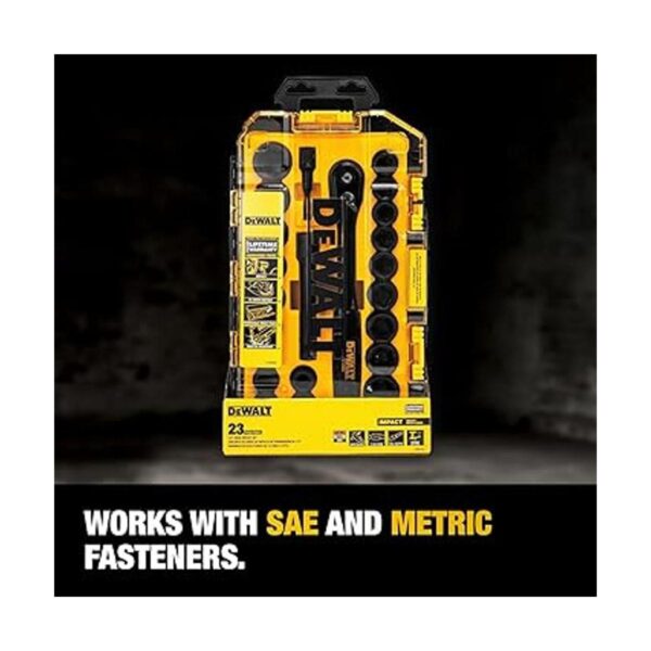 DEWALT caja rígida set de 23 piezas de llaves tubo de 12_3