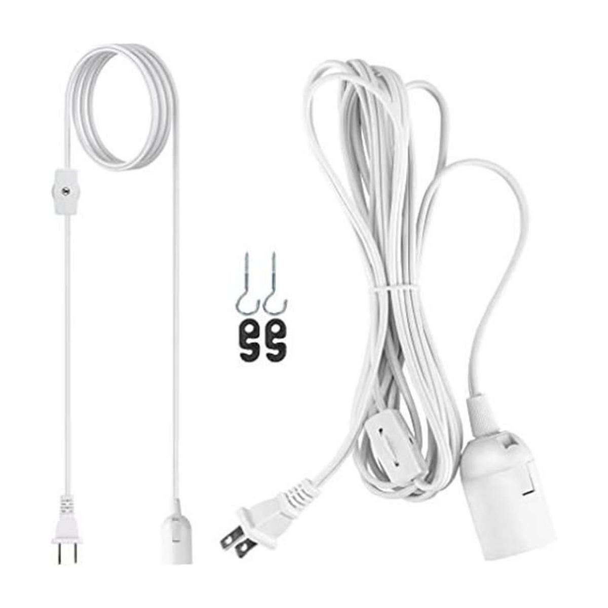 Cable de extensión para colgar bombilla con enchufe