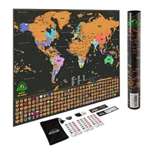 Póster de mapa del mundo para raspar con los estados de_1