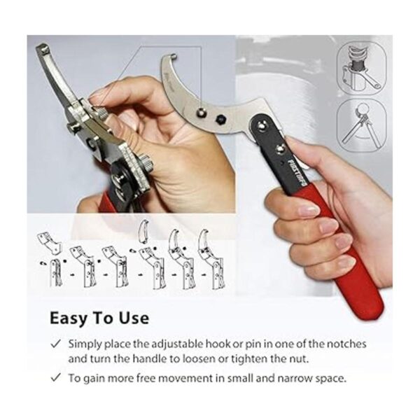 FIRSTINFO Llave inglesa universal ajustable con 11 piezas