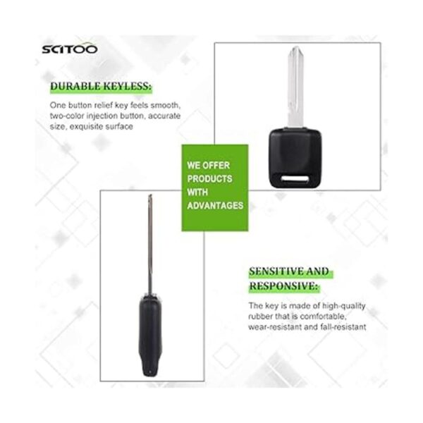 SCITOO 2 llaveros de control remoto de entrada sin llave_4