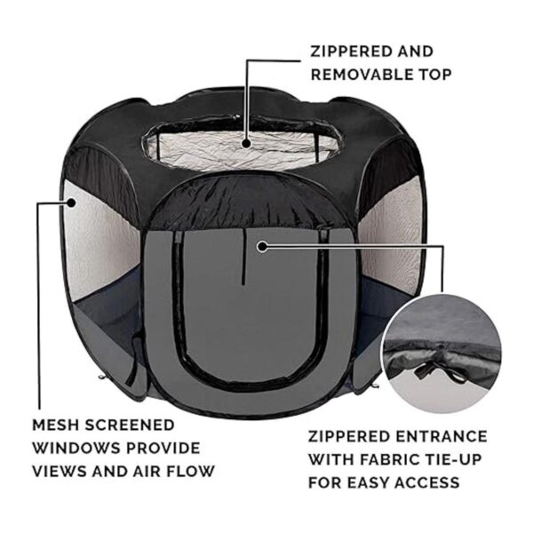 Furhaven IndoorOutdoor Pop Up Exercise Playpen Pet Tent_4