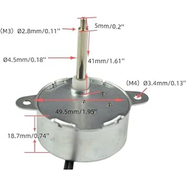 CHANCS TYC40 110 V AC Motor sincronizador de engranajes_6