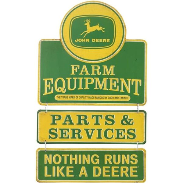 Open Road Brands John Deere Farm Equipment Letrero de_1
