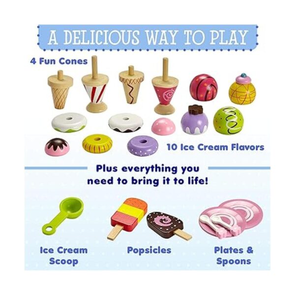 Playset de helado de fantasía hecho 100 de madera_2