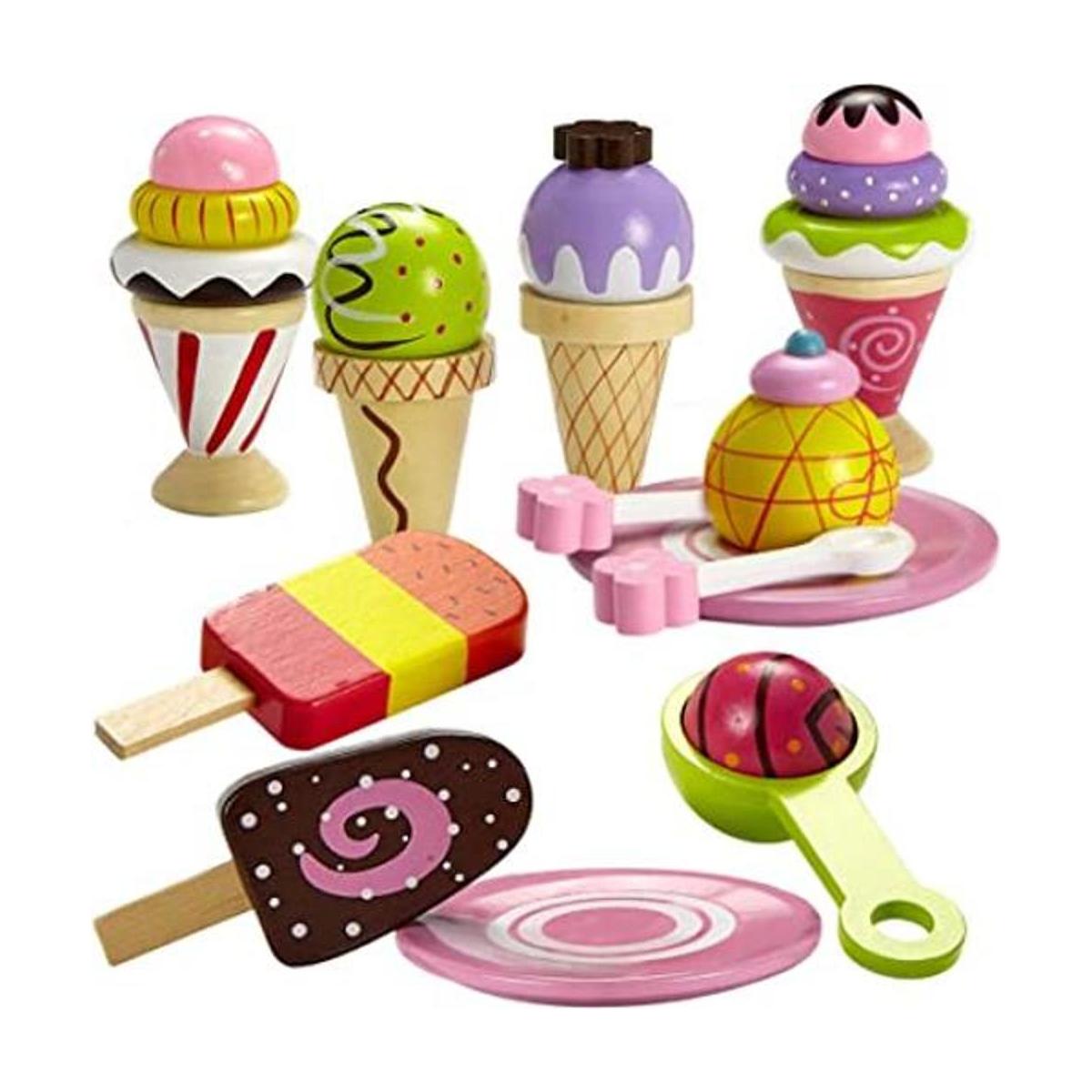 Playset de helado de fantasía hecho 100 de madera
