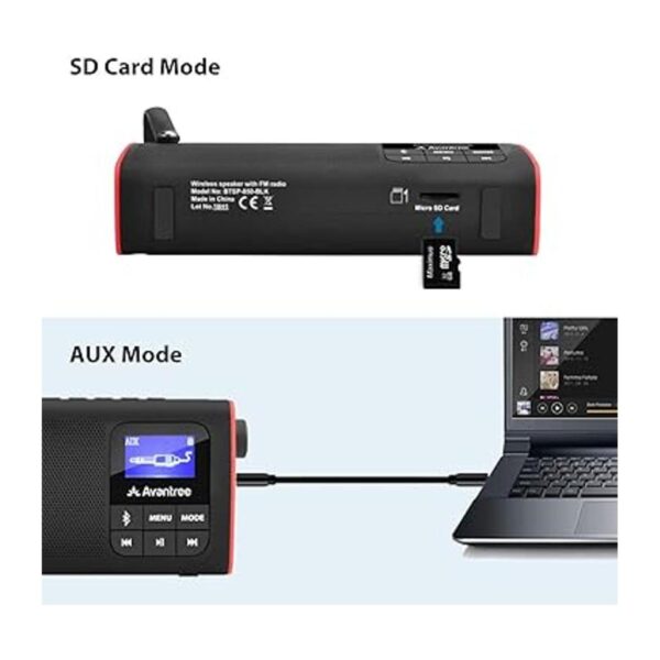 Avantree SP850 Radio FM portátil recargable con altavoz_4