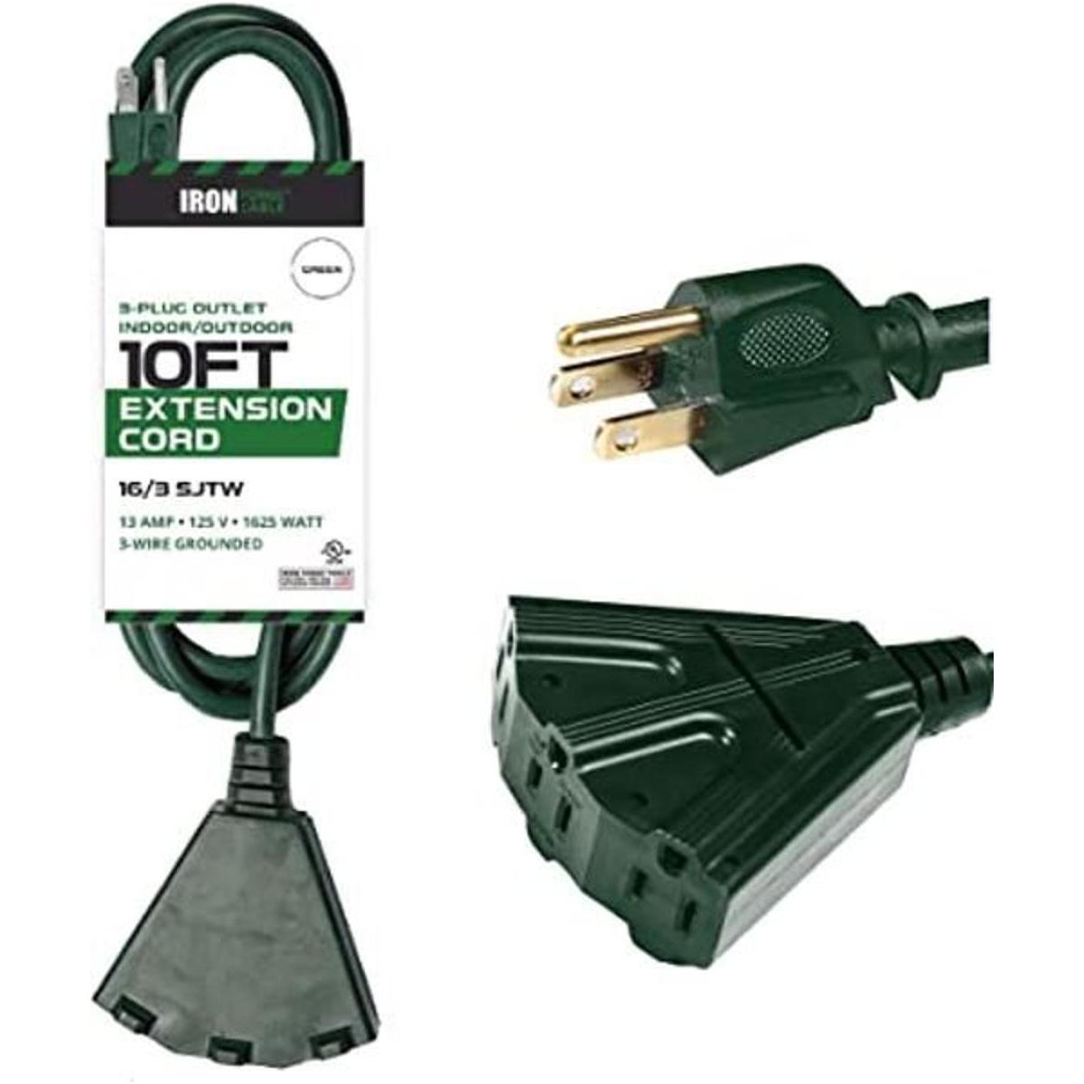 Cable de extensión para exteriores de 10 pies con bloque