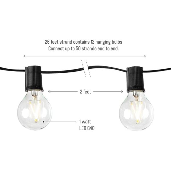 Brightech Ambience Pro Luz LED G40 Negro clásico
