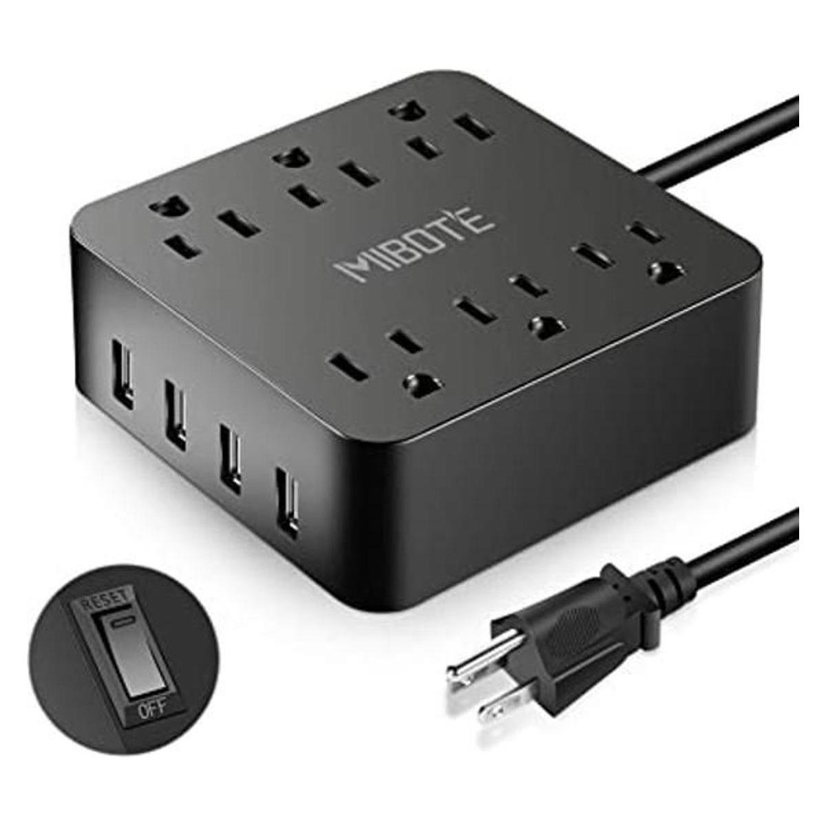 Regleta con USB Mibote Smart 4 Outlet Power Strip con