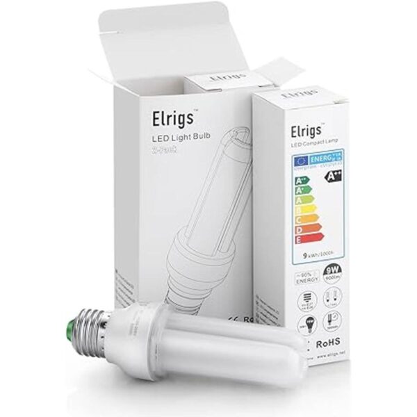 Elrigs Bombilla LED E26 equivalente a 75 W 9 W LED 1000