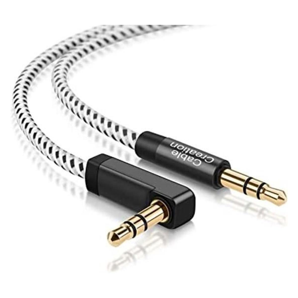 CableCreation 1.5 pies Cable de audio auxiliar de 3.5 mm