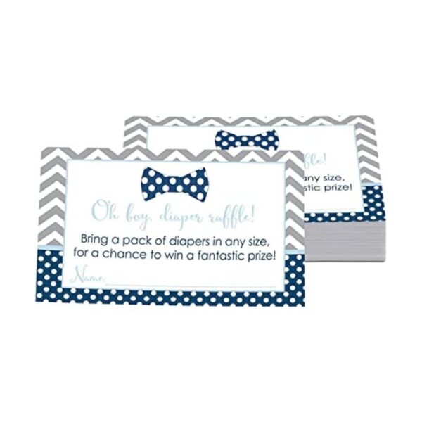 Lazo Baby Shower pañal Rifa invitación Insert_1