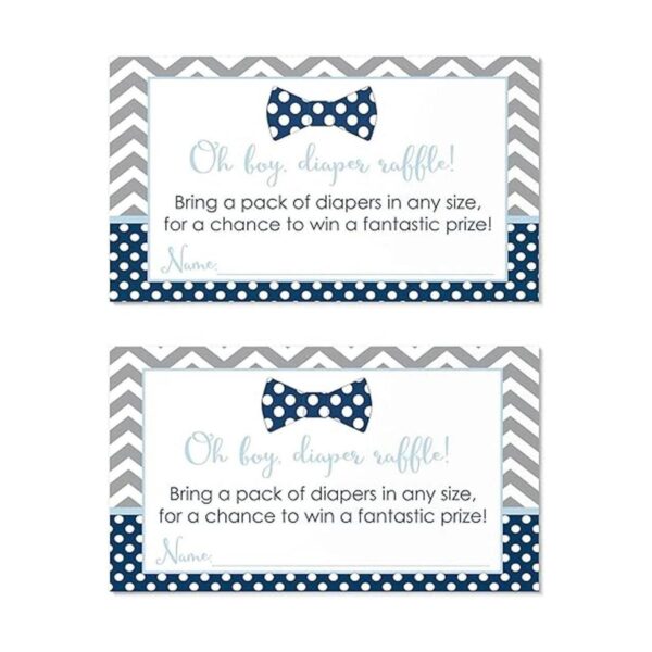 Lazo Baby Shower pañal Rifa invitación Insert_5