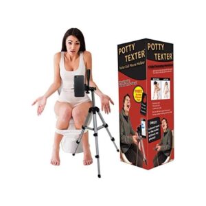 Potty Texter Soporte para teléfono móvil de baño manos_1